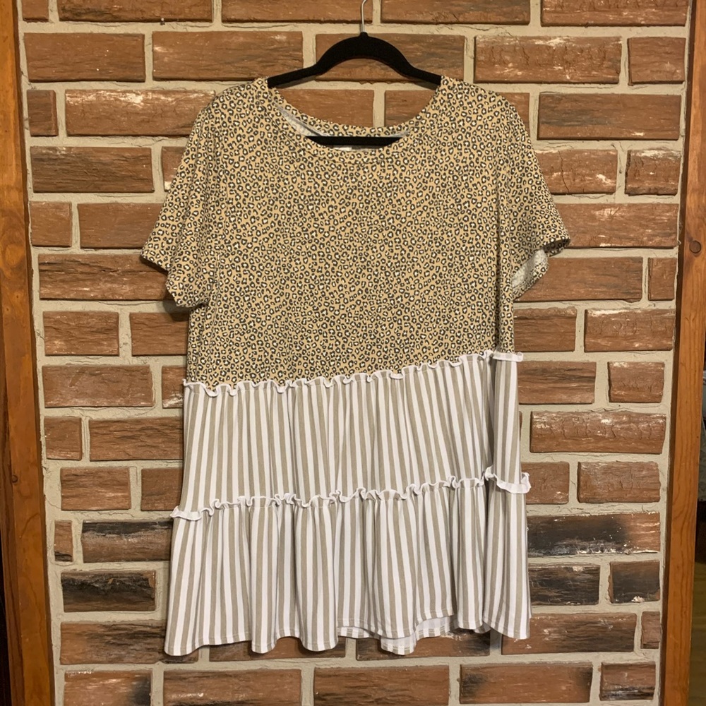 Sew In Love Taupe Baby Doll Top